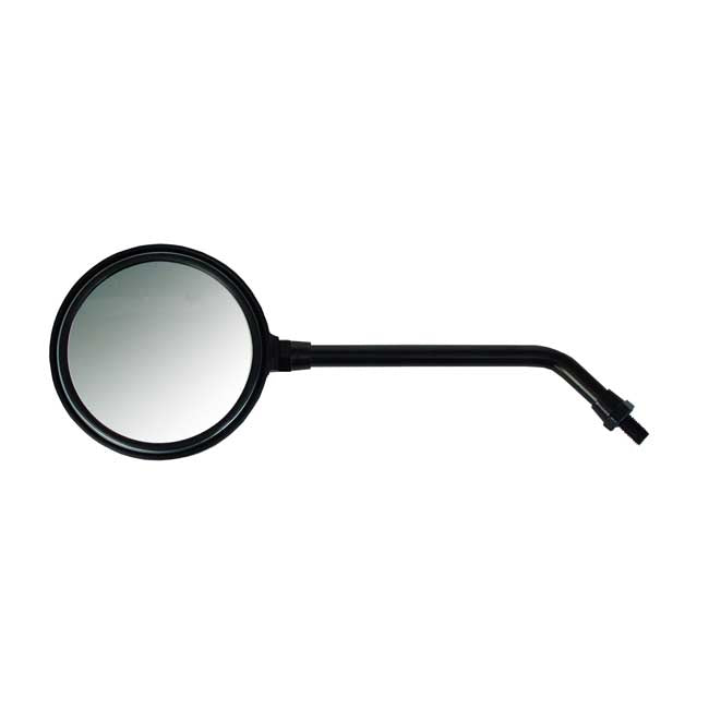 Texas Mirror. Black, Long Stem. Left Side Only