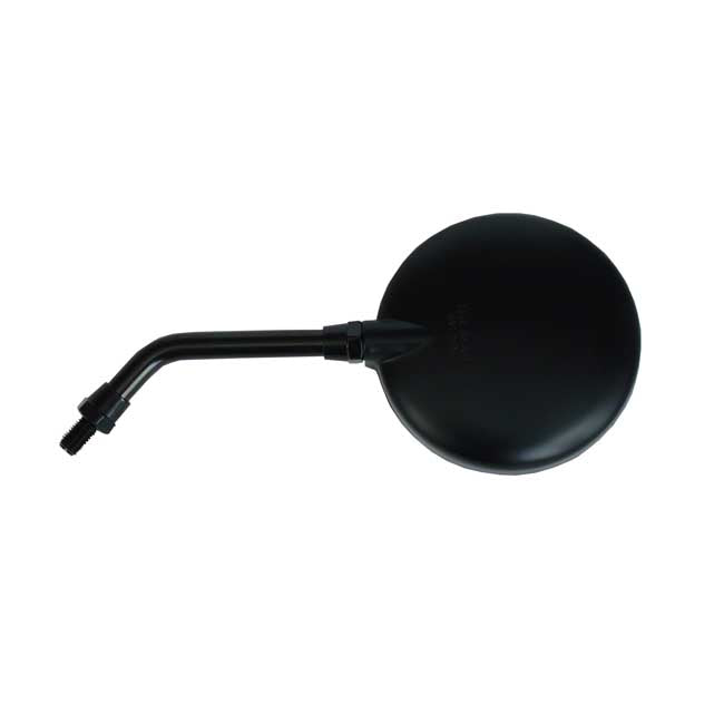 Texas Mirror. Black, Short Stem. Left Side