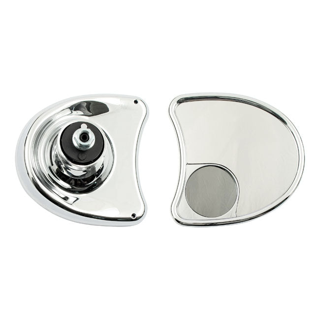 Touring Fairing Mount Mirror Kit. Dual Vision, Chrome