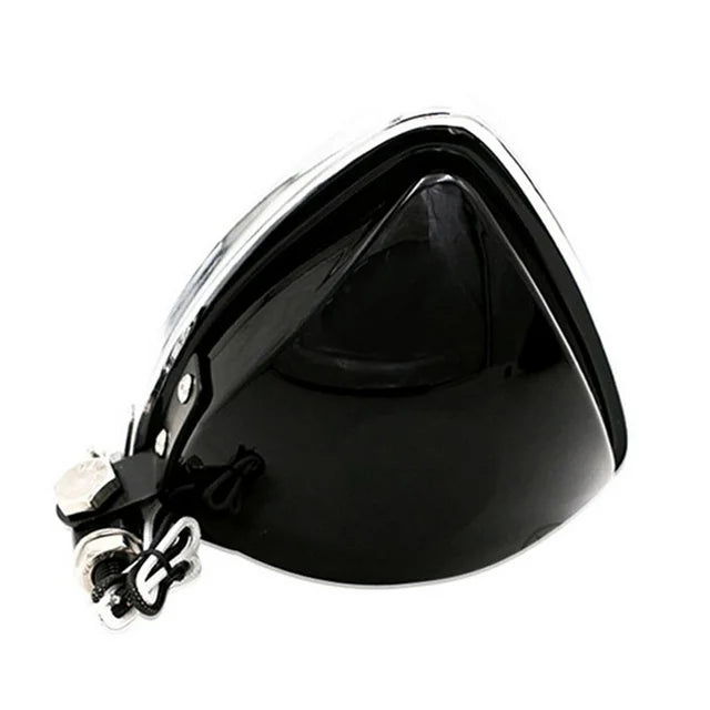 Triangle Chopper Spotlight. Black, Amber Lens.