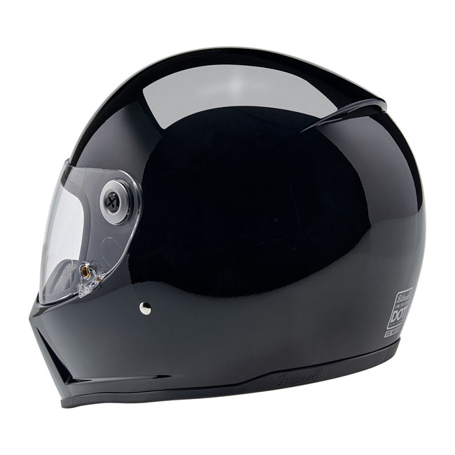 Biltwell Lane Splitter Helmet - Gloss Black - Helmets Full Face at Pedro’s Parts