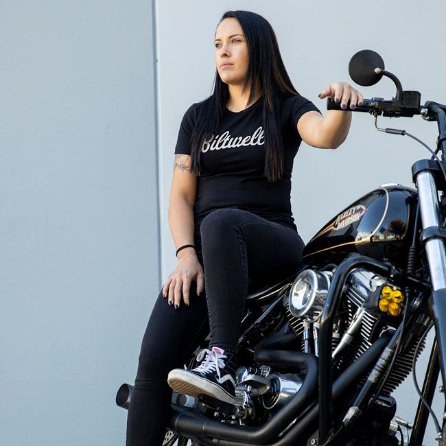 Biltwell Script female T-Shirt from Biltwell at Pedro’s Parts