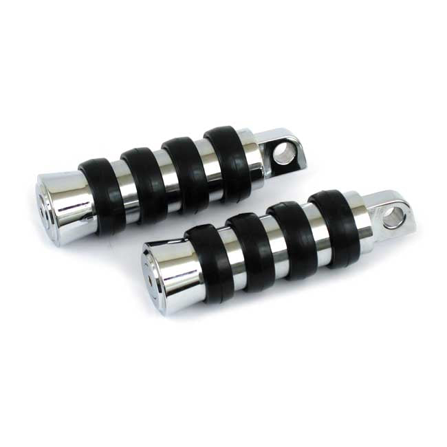 Cushion Band Foot Pegs, Small Diameter. Chrome