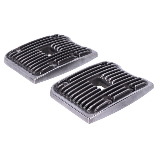 Wannabe Choppers Ribbed Rocker Cover Set - 92-99 Evo Big Twin (head vent models with higher frames); 84-91 Evo Big Twin with small modifications (crank vent models with higher frames) (NU)