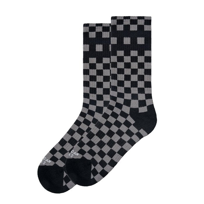 American Socks Mid high Checkerboard Grey socks