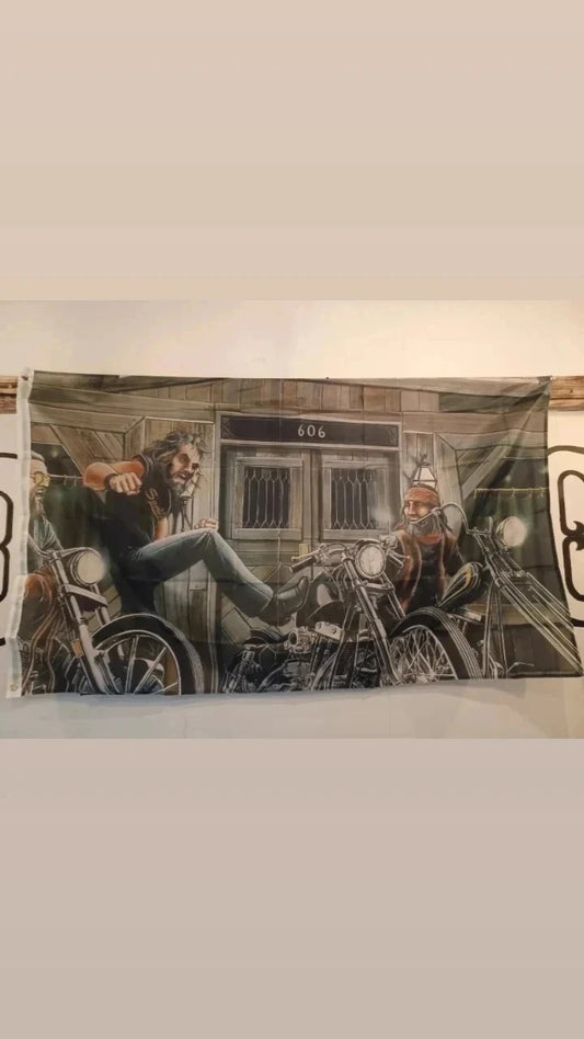 Chopper Kicking Flag