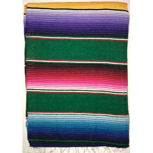 Large Sarape/Saltillo Mexican Blanket - Green