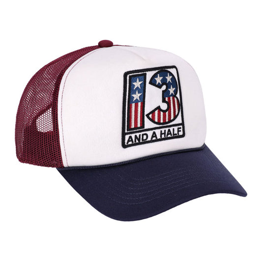 13 1/2 Americana trucker cap blue