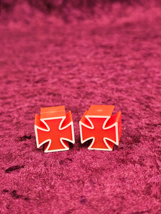 Iron cross Dust caps - Red