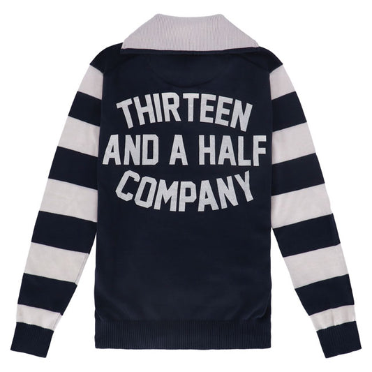 13 1/2 Outlaw half-zip sweater Navy/White