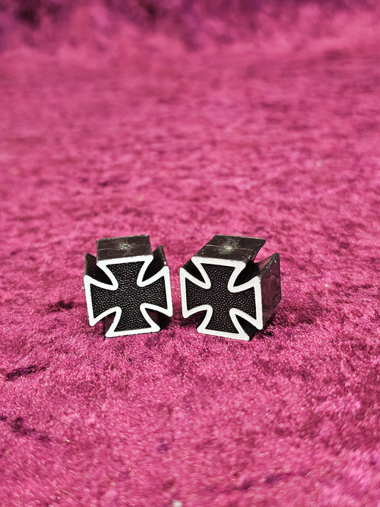 Iron cross Dust caps - Black