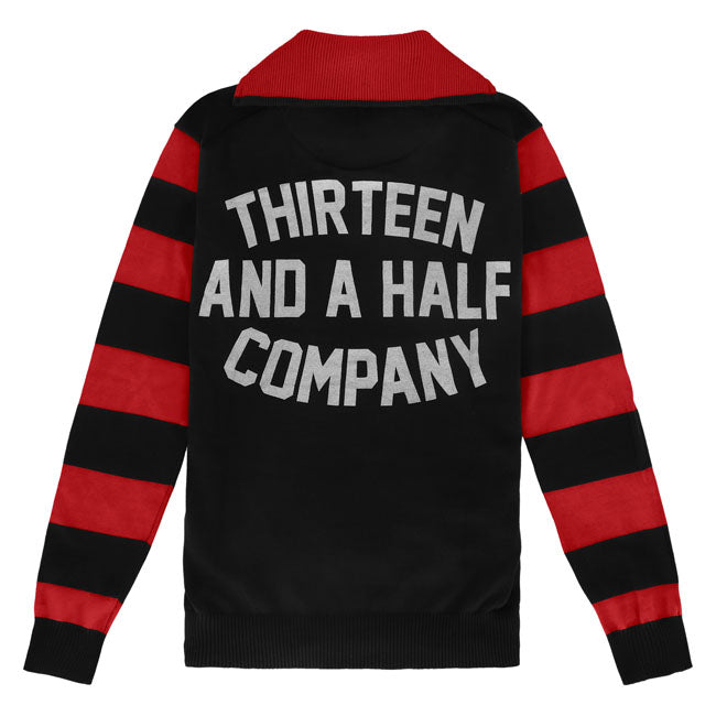 13 1/2 Outlaw half-zip sweater black/red