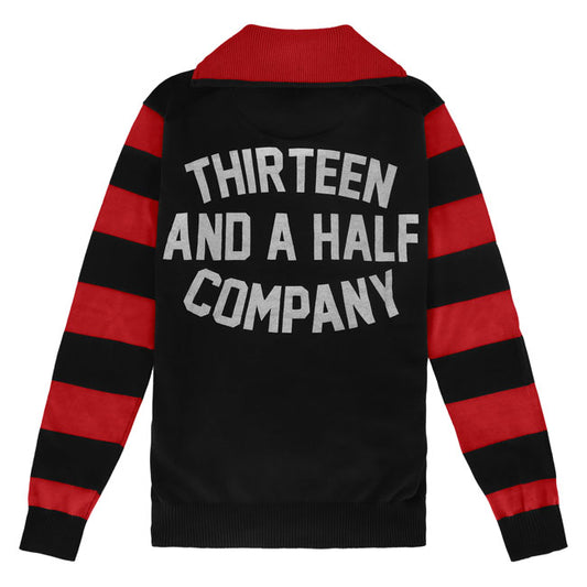 13 1/2 Outlaw half-zip sweater black/red