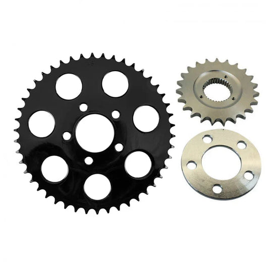 TC Bros Belt to Chain Conversion kit fits 1991 - 1994 XL Sportster Models (Black Sprocket)