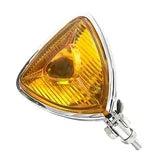 Triangle Chopper Spotlight. - Chrome, yellow Lens