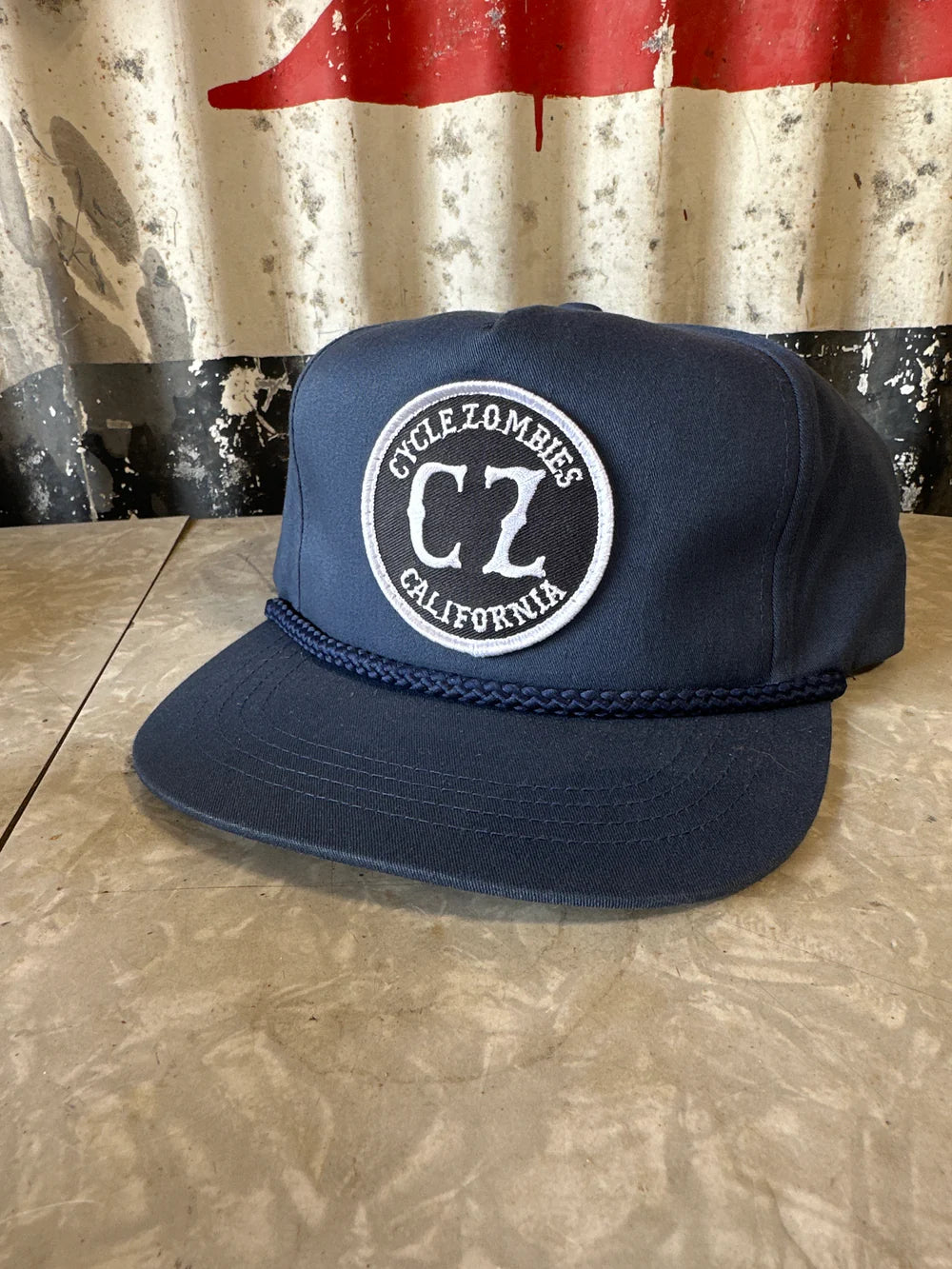 Cycle Zombies CA Poplin Patch Hat - Blue