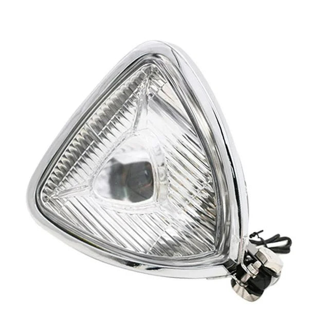 Triangle Chopper Spotlight. - Chrome, Clear Lens