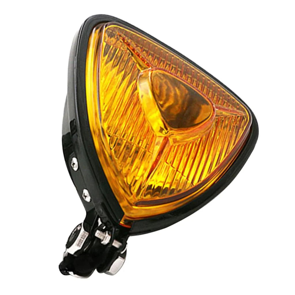 Triangle Chopper Spotlight. Black, Amber Lens.