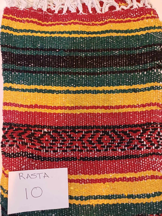 Falsa Mexican Blanket 73" x 48" Rasta