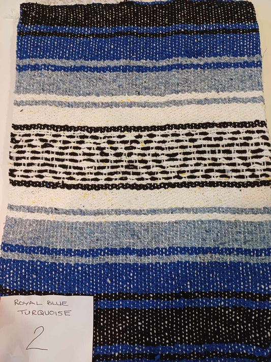 Falsa Mexican Blanket 73" x 48" Royal Blue