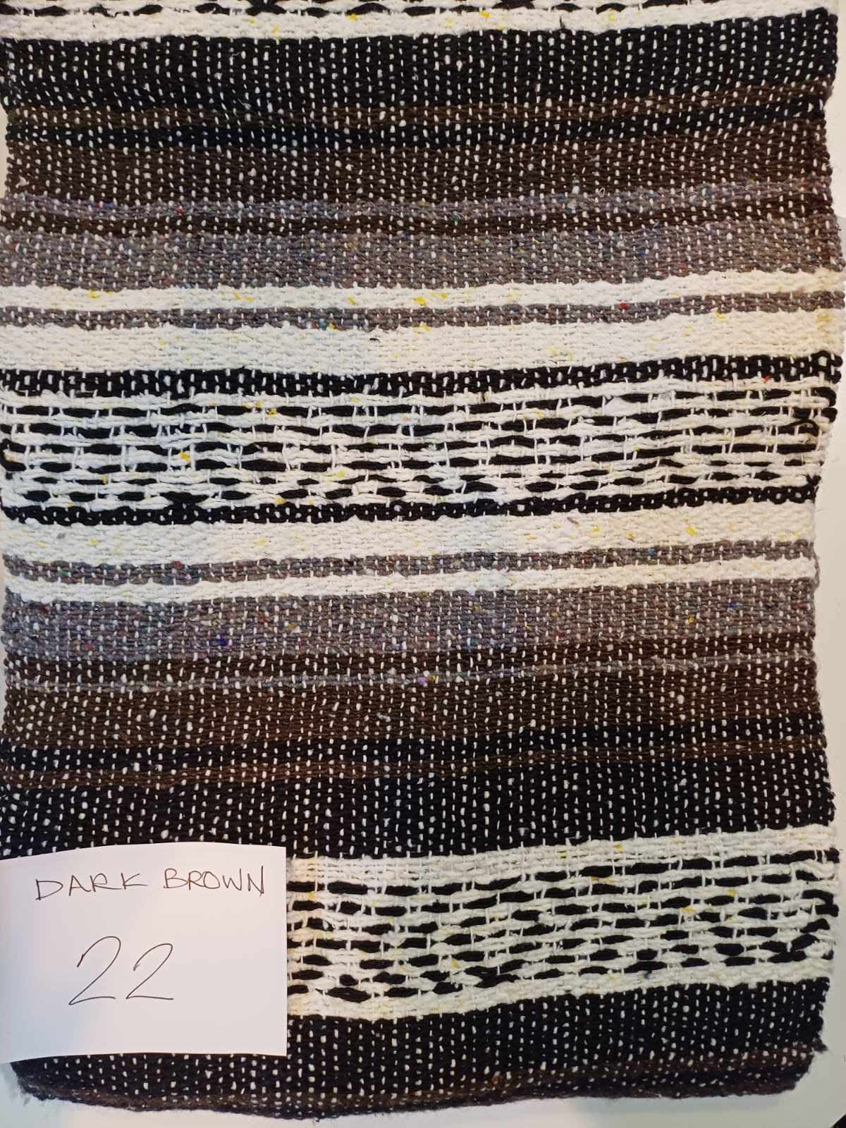 Falsa Mexican Blanket 73" x 48" Dark Brown