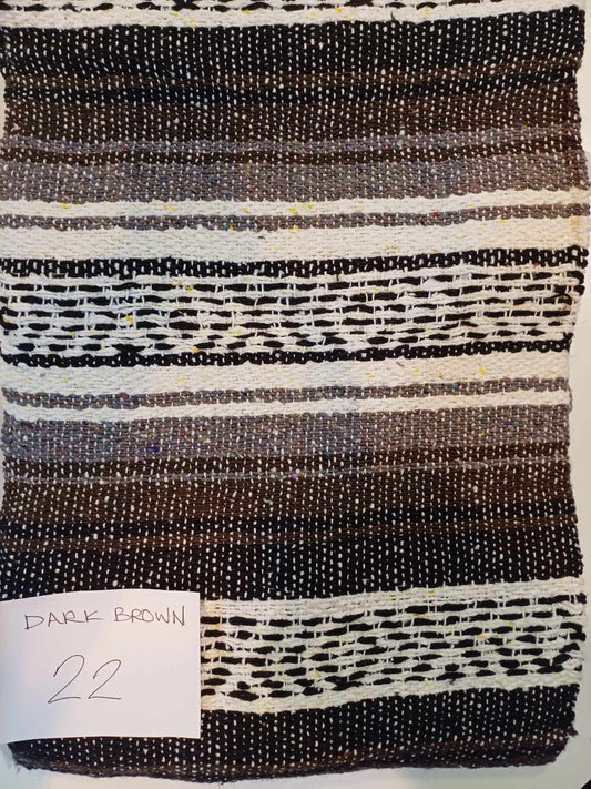 Falsa Mexican Blanket 73" x 48" Dark Brown