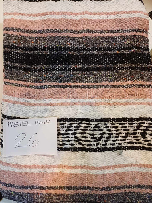 Falsa Mexican Blanket 73" x 48" Pastel Pink