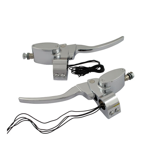 Custom Handlebar Control Kit Hydr. Clutch. Chrome