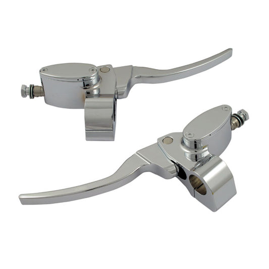 Custom Handlebar Control Kit Hydr. Clutch. Chrome