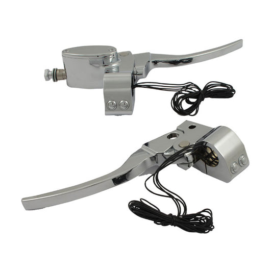 Custom Handlebar Control Kit Mech. Clutch. Chrome