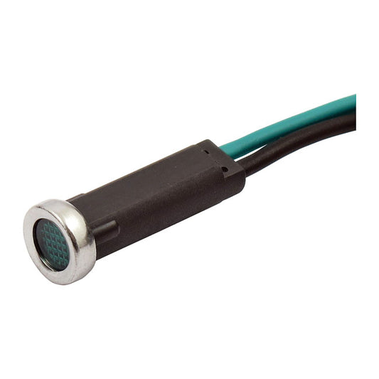 Custom 5/16" LED Indicator Light. Green Lens