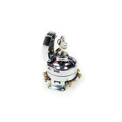 FL Style Ignition Switch, 'Electronic'. Flat Key. Chrome