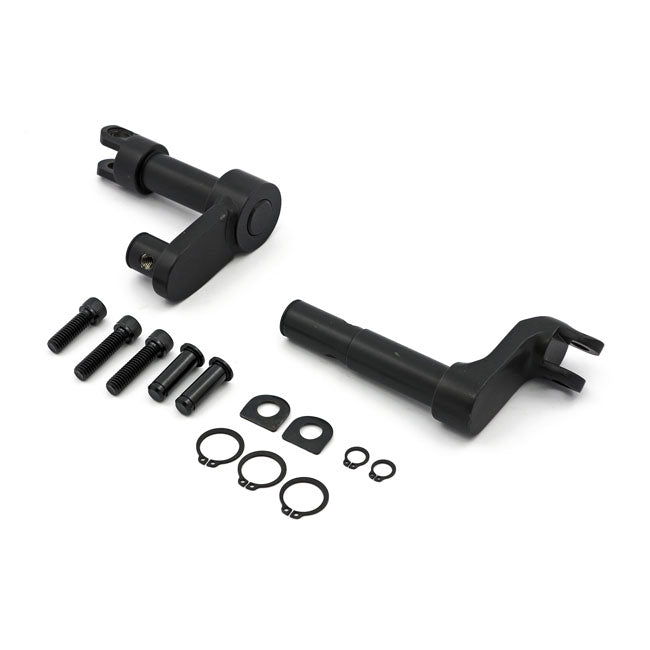Foot Peg Conversion Bracket Kit. +2" Extended. Black