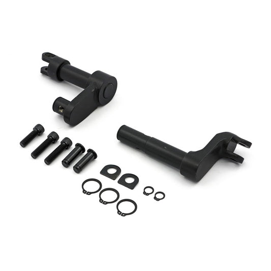 Foot Peg Conversion Bracket Kit. +2" Extended. Black