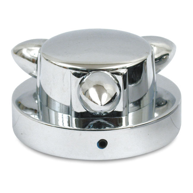 Kromett, Gas Cap Cover Large. Chrome