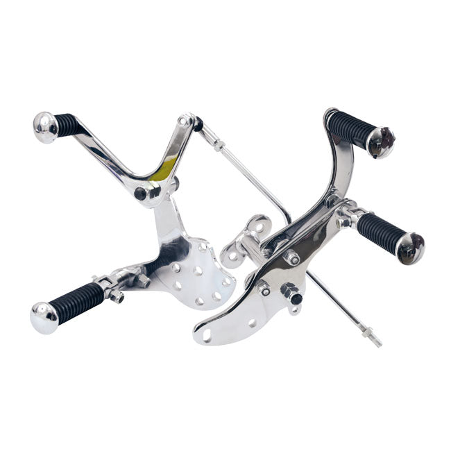 Boone Forward Control Assembly. Chrome