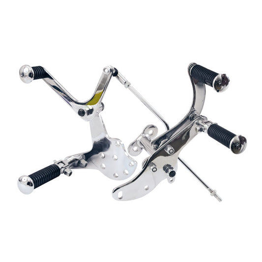 Boone Forward Control Assembly. Chrome