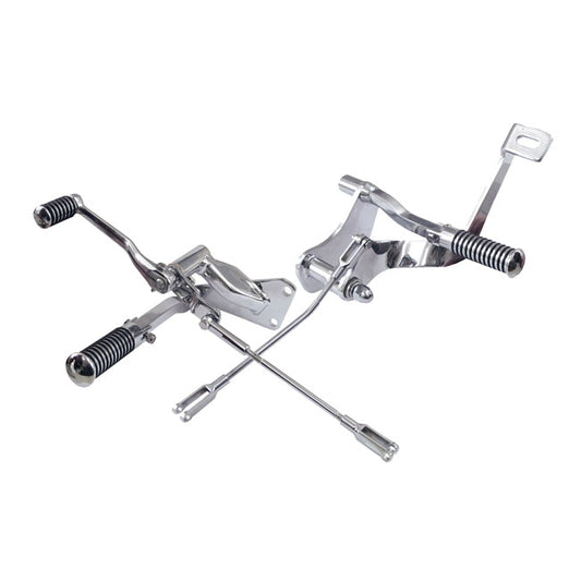 Evo XL Forward Control Kit. O-Ring Pegs. Chrome