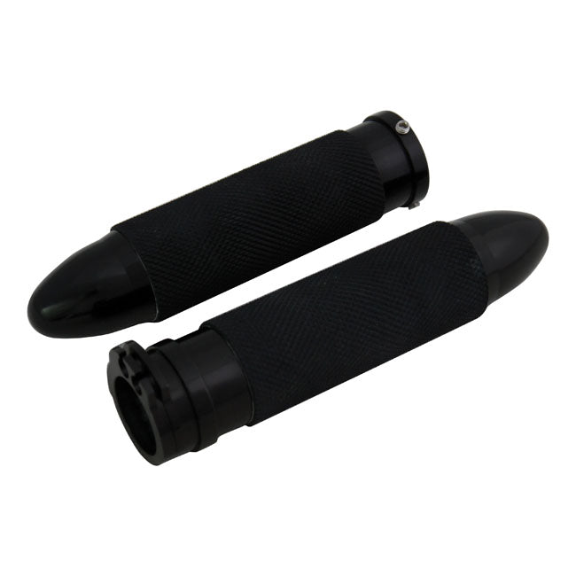 Handlebar Grip Set, Bullet. Black