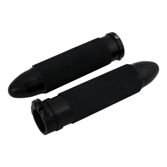 Handlebar Grip Set, Bullet. Black
