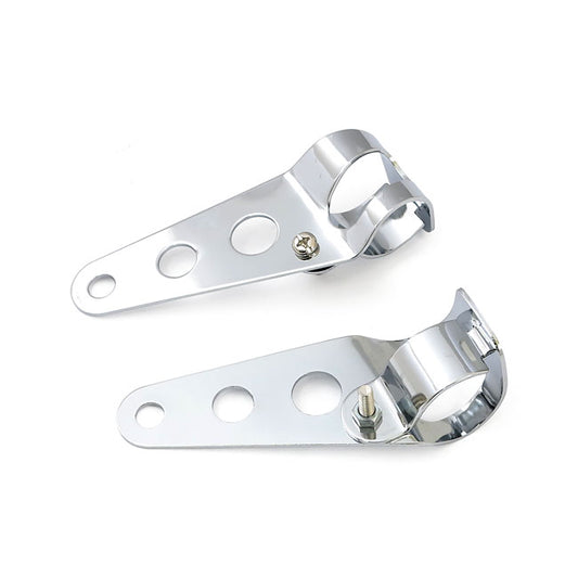 Frisco, Side Mount Headlamp Bracket Set. Chrome