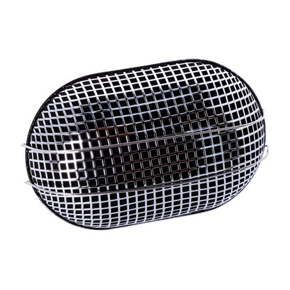 Breather Style Air Cleaner Assembly, Oval. Chrome