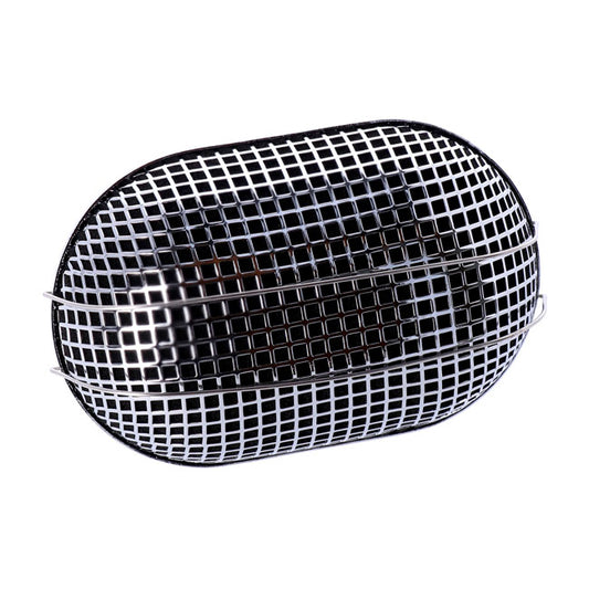Breather Style Air Cleaner Assembly, Oval. Chrome