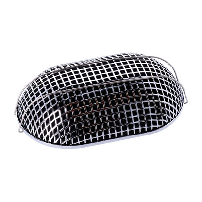 Breather Style Air Cleaner Assembly, Oval. Chrome