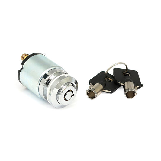 FX Style Ignition Switch 'Thin', Round Key. Chrome