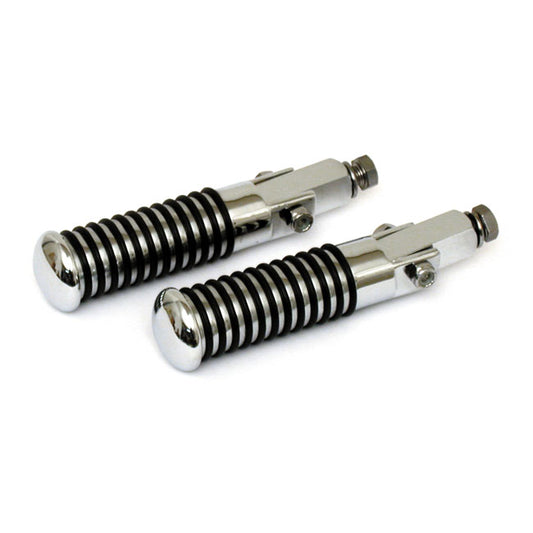Sundance O-Ring Foot Pegs. Universal 3/8-24 Mount. Chrome