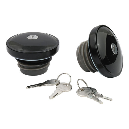 Gas Cap Set with Lock, Black