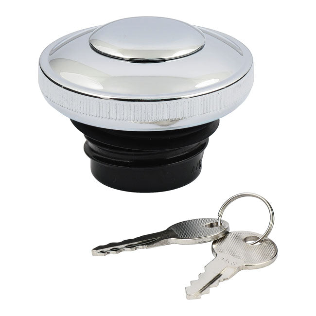 Gas Cap Vented with Lock, Chrome