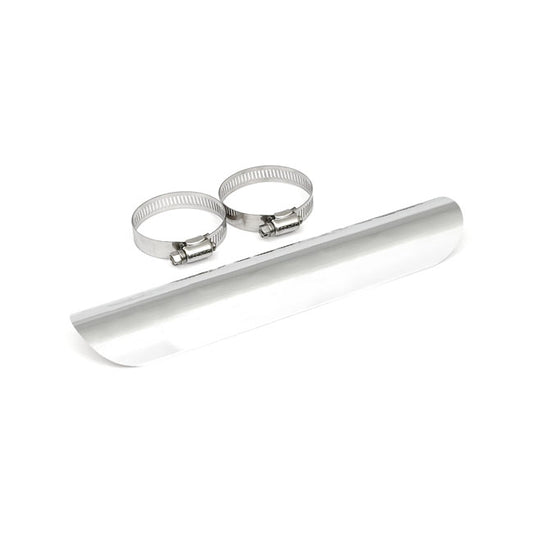 Universal Smooth Heat Shield 10" Long Chrome