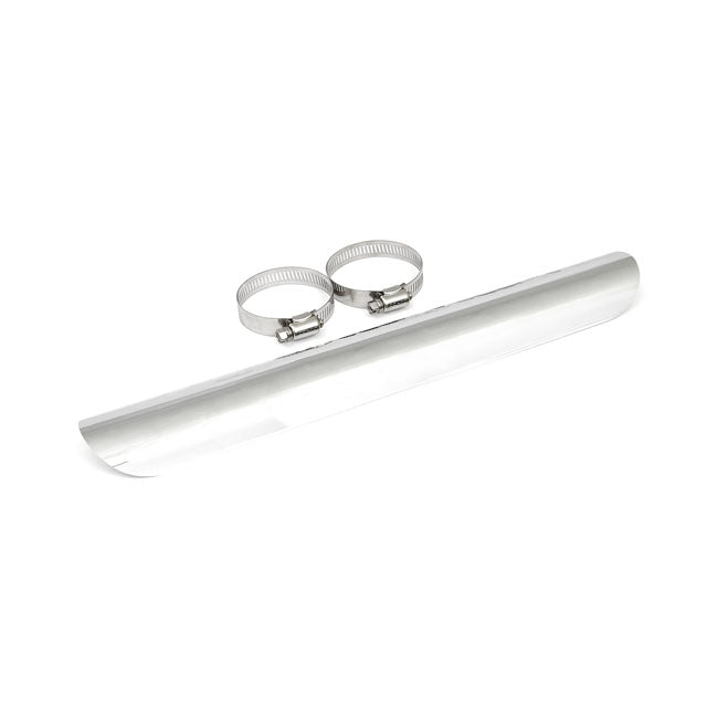 Universal Smooth Heat Shield 14" Long Chrome